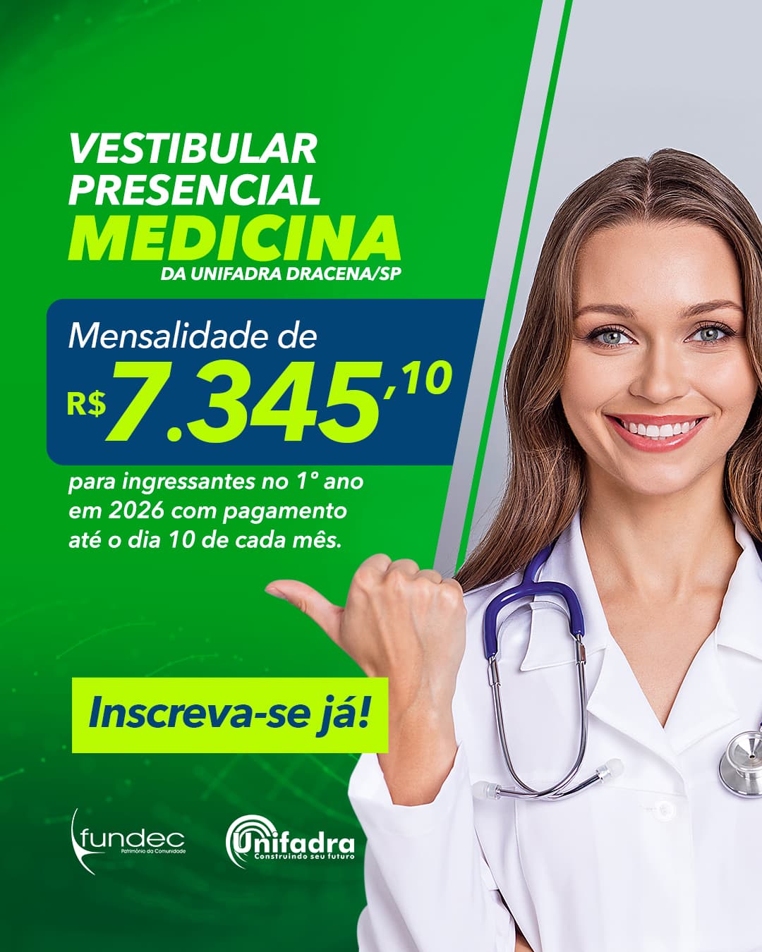 UNIFADRA - Vestibular de Medicina Presencial 2026/1