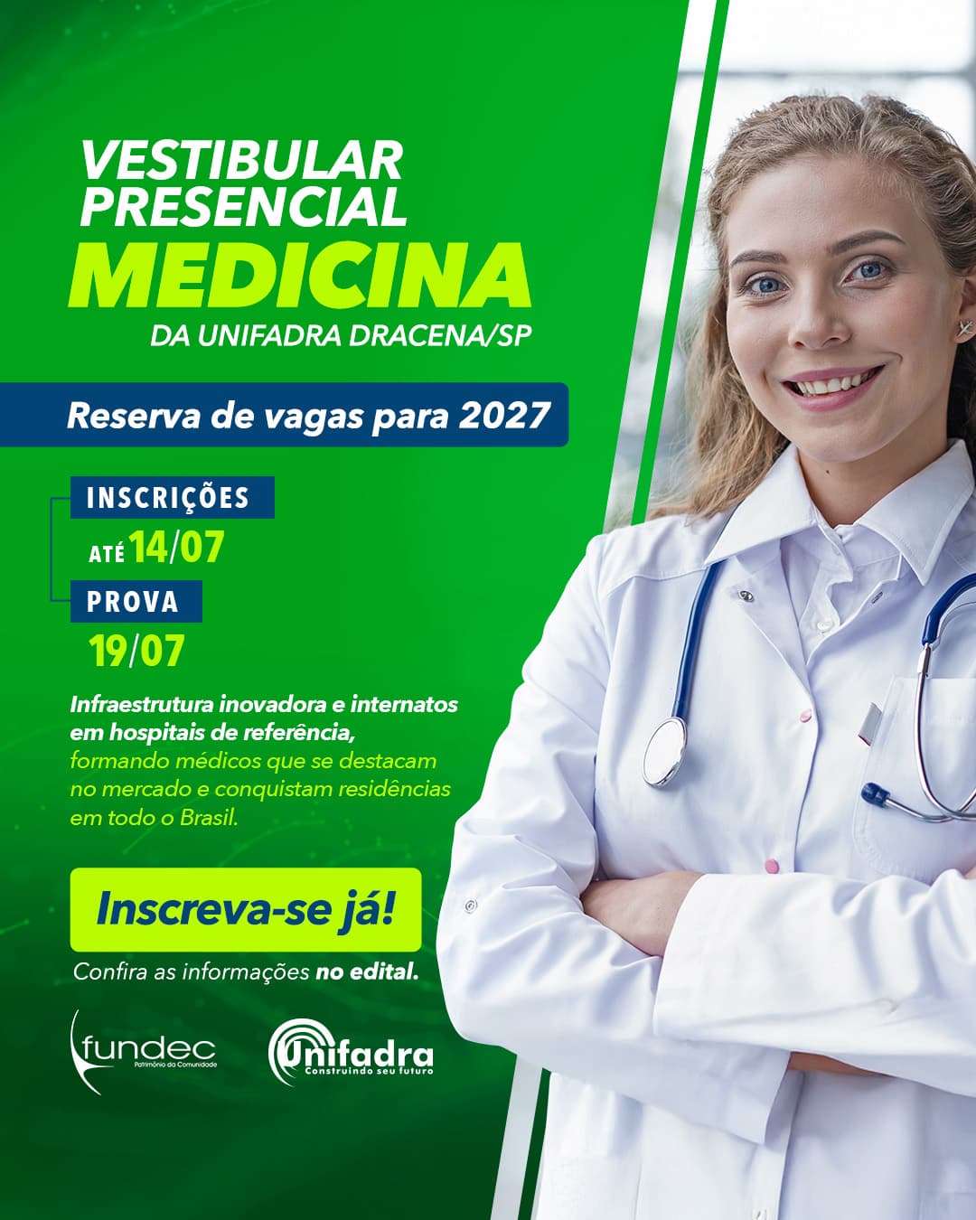 UNIFADRA - Vestibular de Medicina Presencial 2026/2